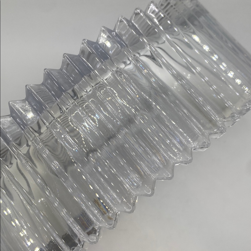 Mikasa Vintage Diamond Fire cut glass Hostess Serving Ribbed 8 1/4” Bowl - Picture 7 of 7